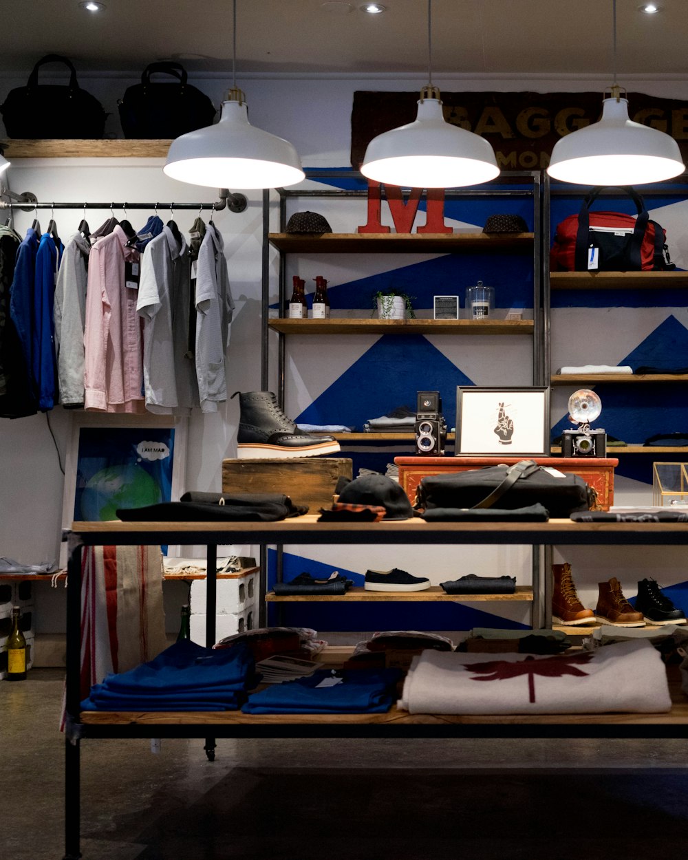 Independent clothing shop interior